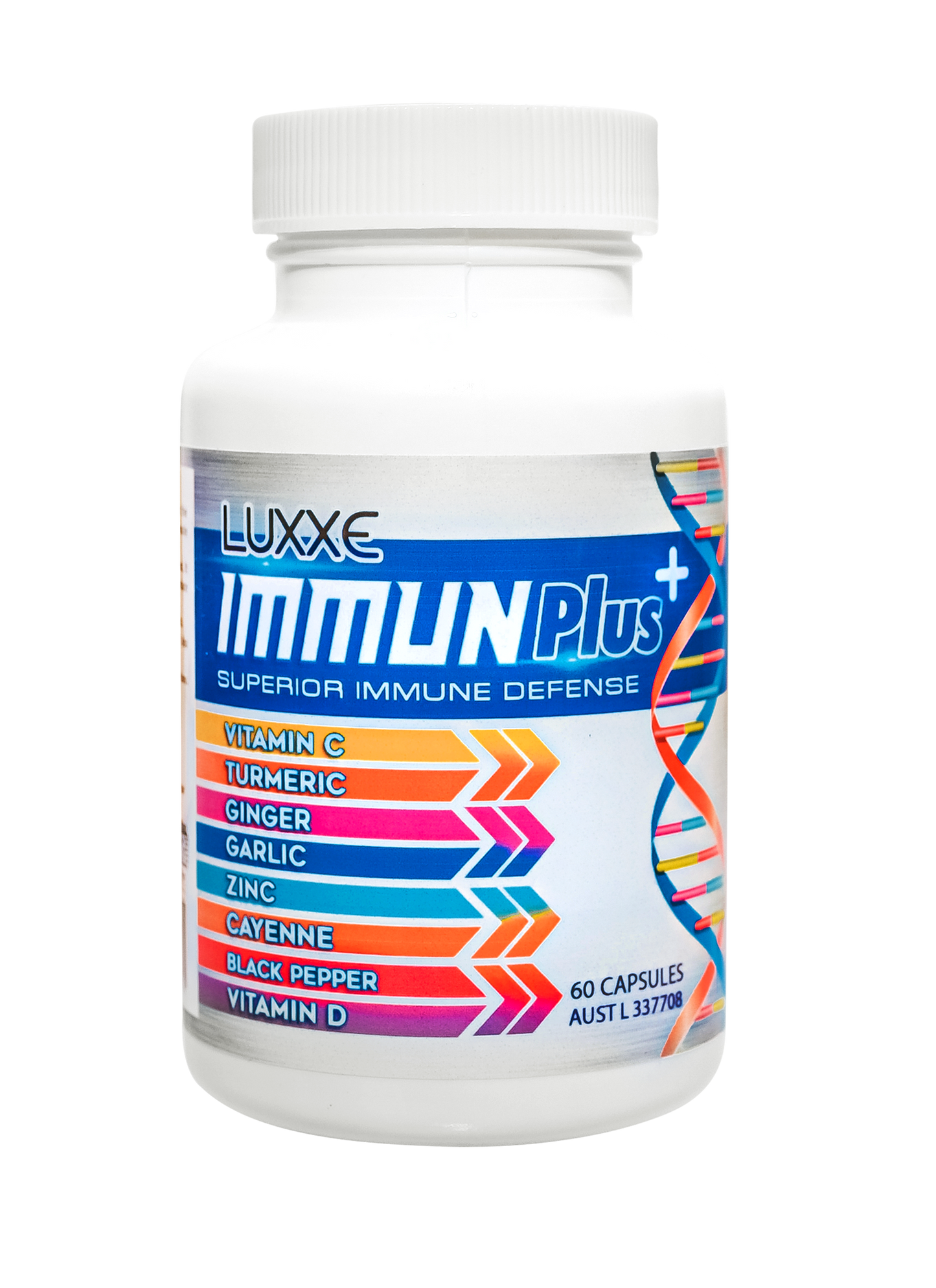 Luxxe Immunplus Herbal Extract Vitamin C, D & Zinc 60 Capsules