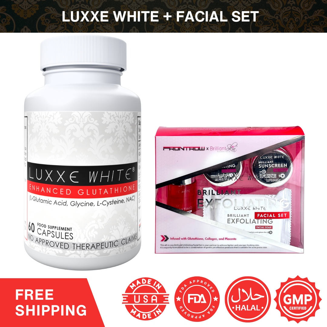 Luxxe White Glutathione + Free Brilliant Exfoliating Facial Set