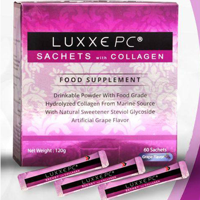 Luxxe Protect Collagen Supplement 60 Sachets Grape Flavor
