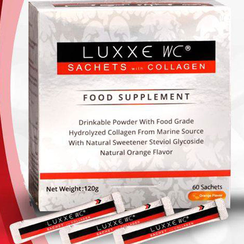 Luxxe White Collagen Supplement 60 Sachets Orange Flavor